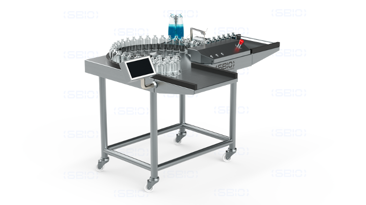 Máquina Semiautomática de llenado de Botellas y Viales